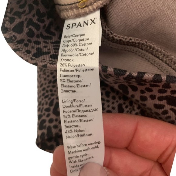 NWT Spanx Jean-ish® Ankle Leggings Pants in Desert Dot Soft Knit Size Small - Picture 7 of 10